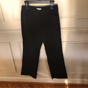 NY&C stretch black dress pant black 8 petite straight leg